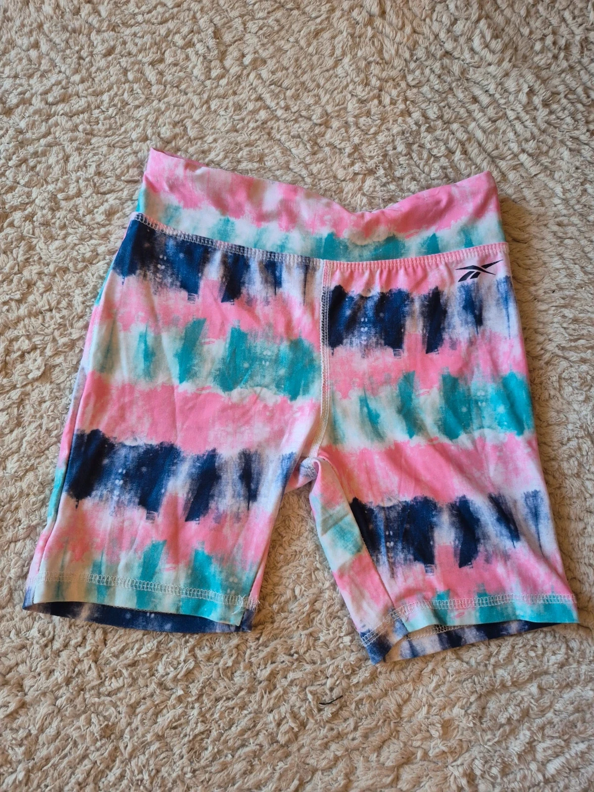 Short cycliste de sport Reebok tie-dye multicolore